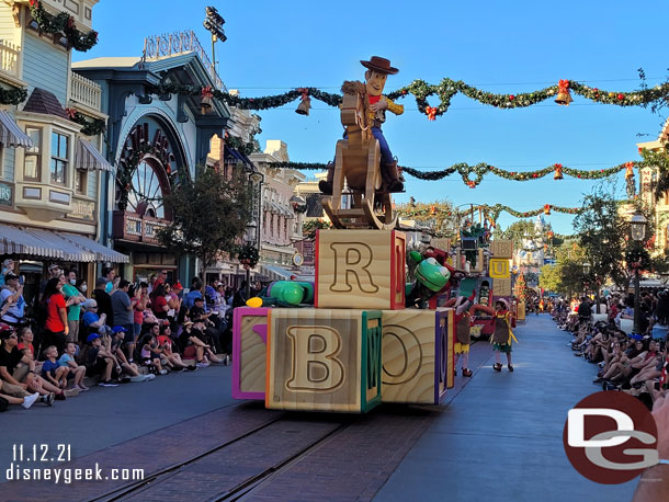 Woody making his way along the parade route