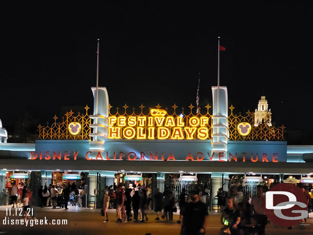 7:45pm park hopping back to DCA one final time.