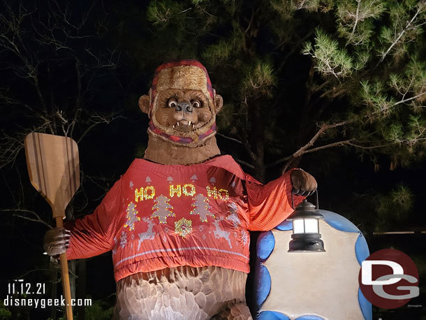 The lights on the bear's sweater were working.