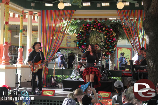 Tina Aldana Band performing this afternoon