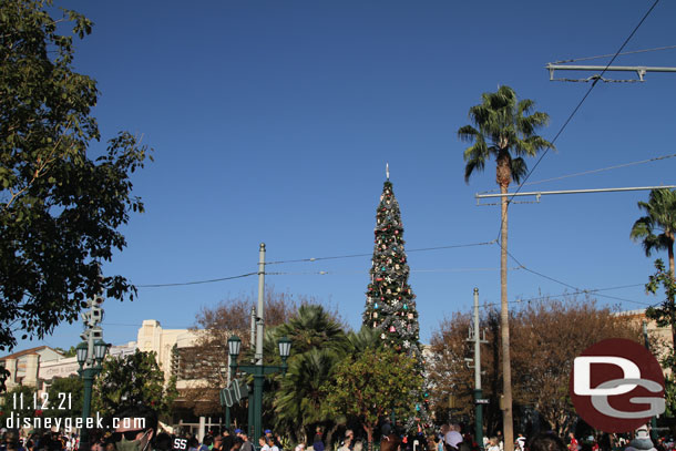 Buena Vista Street Christmas tree