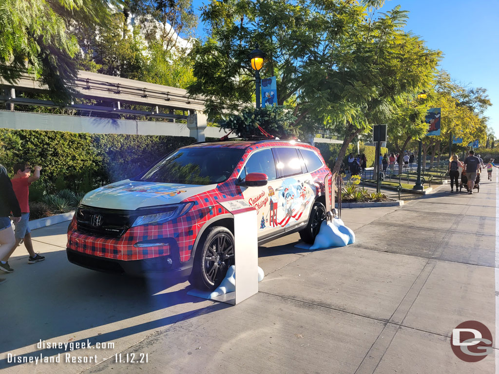 The Muppet Haunted Mansion truck is gone and now a holiday SUV is in its place.