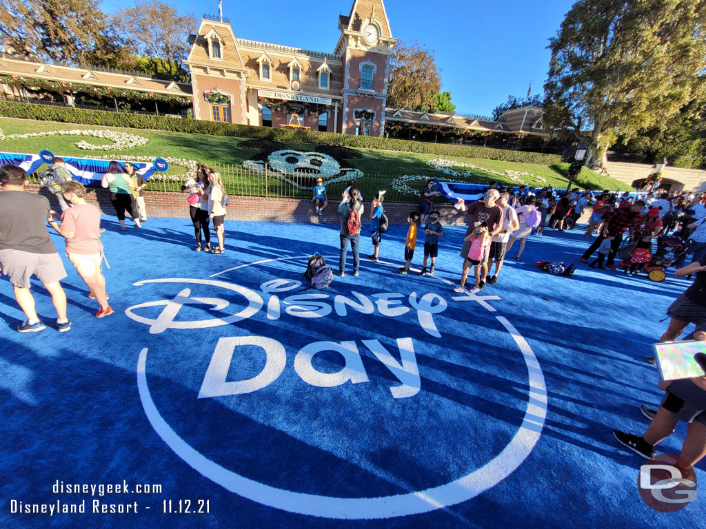 There were Disney+ Day logos in a trio of spots for photos.