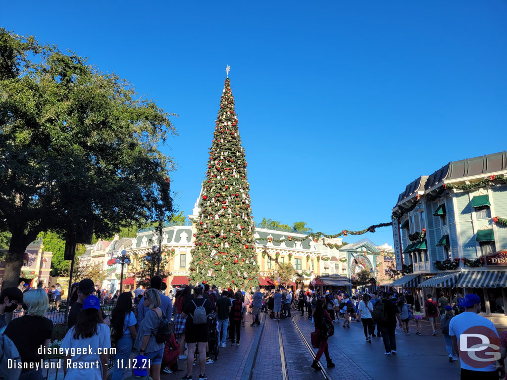 The Main Street Christmas tree had a healthy line for pictures.