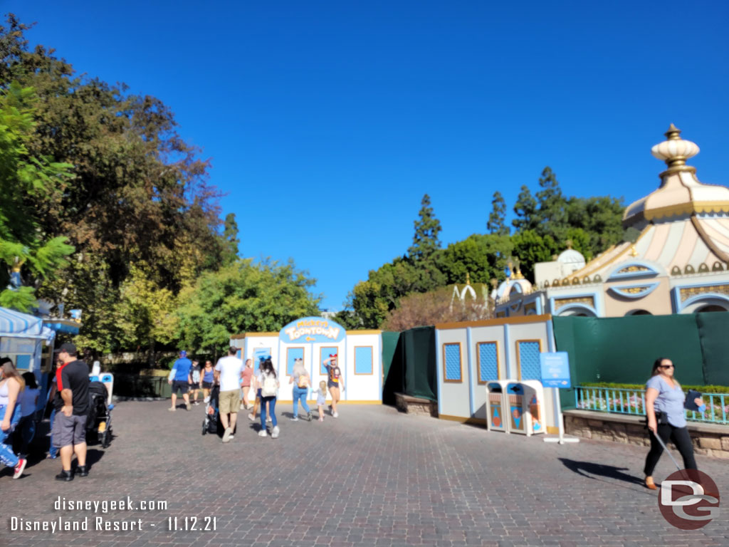 The walkway renovation is still ongoing.  I thought it would be wrapped up for this weekend.