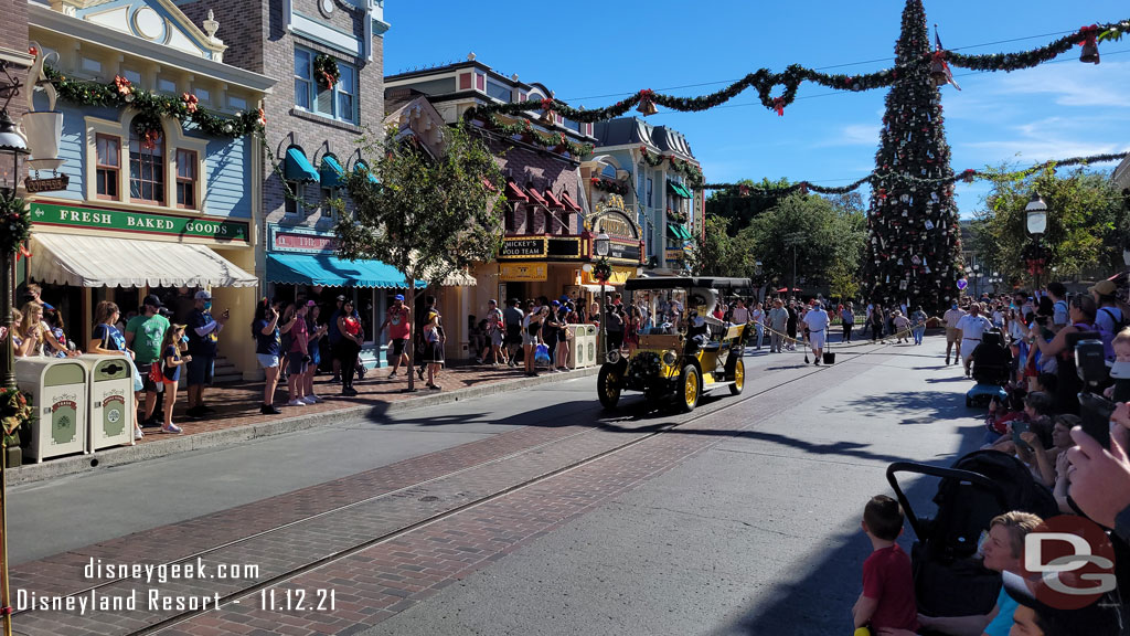 Clarabell is in a horseless carriage to close out the cavalcade.