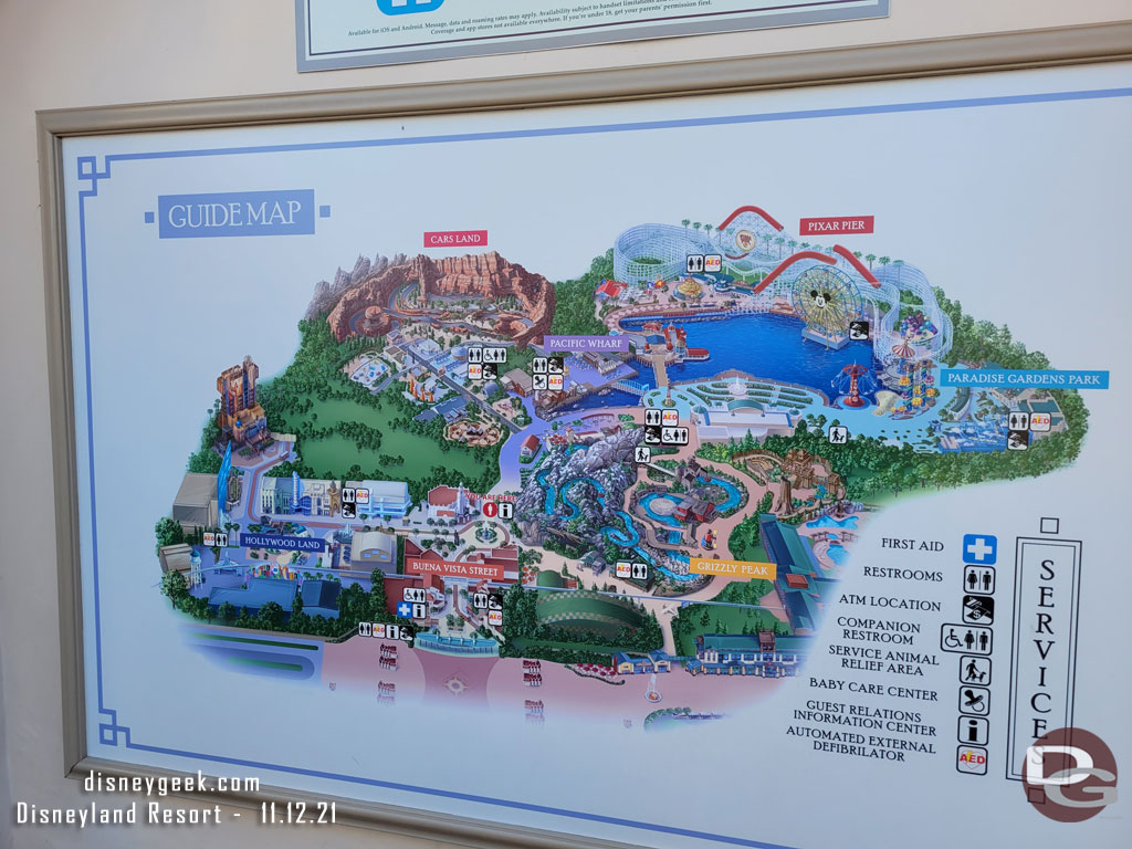 The park map has not been updated to include Avengers Campus yet.