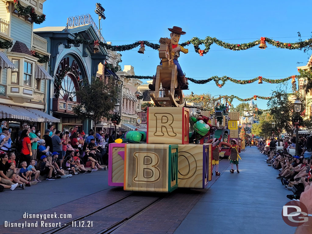 Woody making his way along the parade route