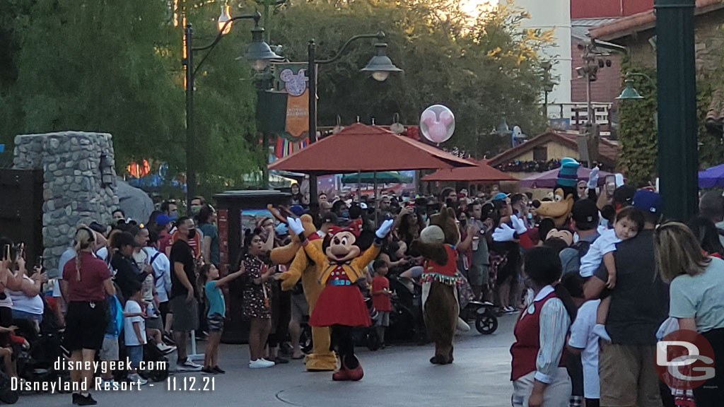 Minnie Mouse leading the procession.