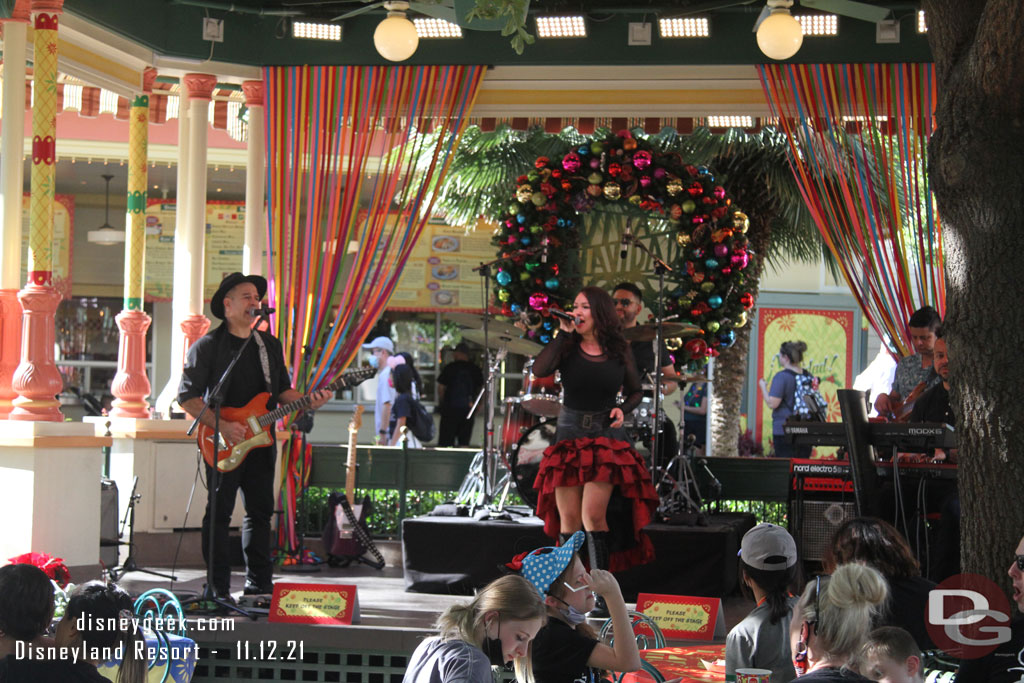 Tina Aldana Band performing this afternoon