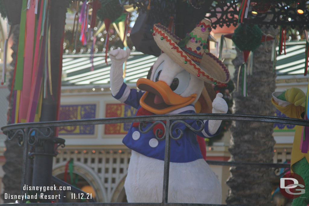 Donald Duck in Viva Navidad Street Party