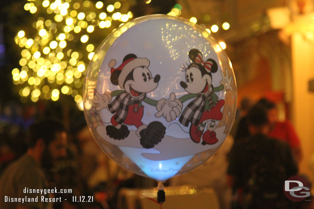 Holiday balloon on Main Street USA