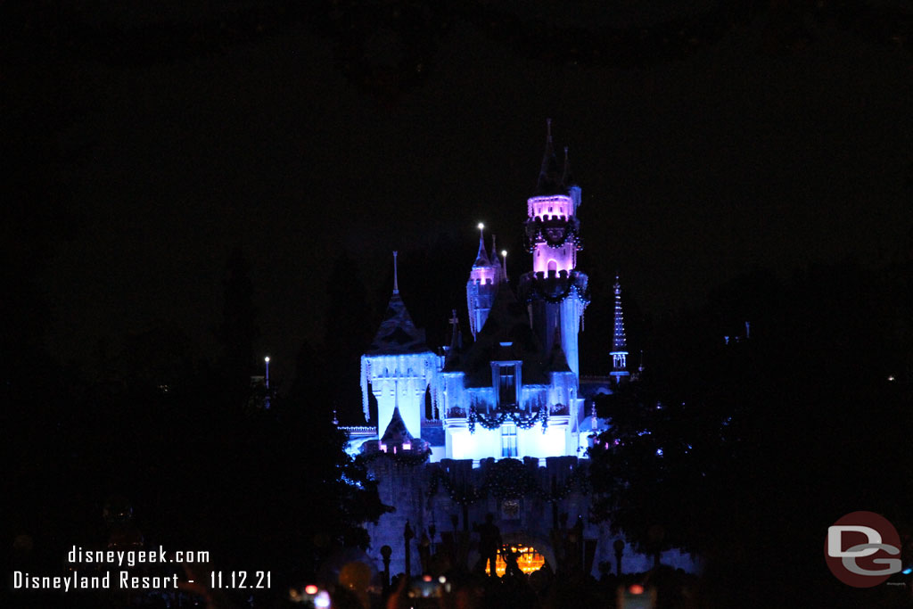 Waiting for the 7:30pm Wintertime Enchantment at Sleeping Beauty Castle