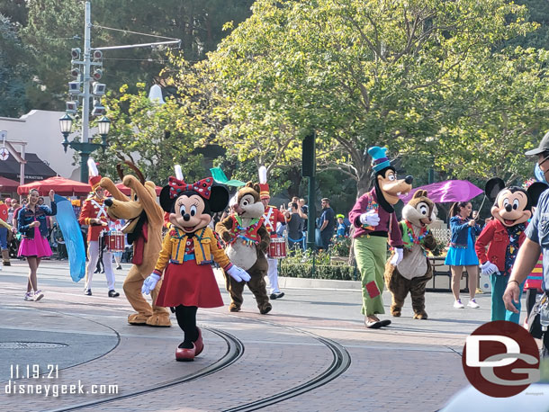 Mickey's Happy Holidays passing through Carthay Circle