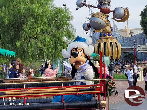 Goofy onboard the Fire Truck