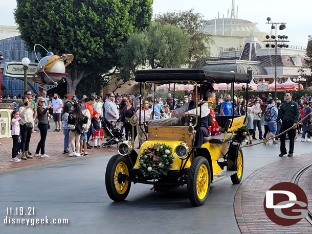 Minnie Mouse in the finale car