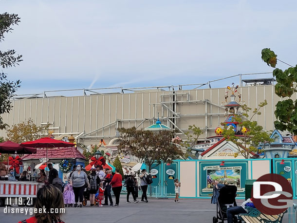 Time to take a walk through Toontown and check out the construction.  Not a lot of visible progress on the new facade since last week.