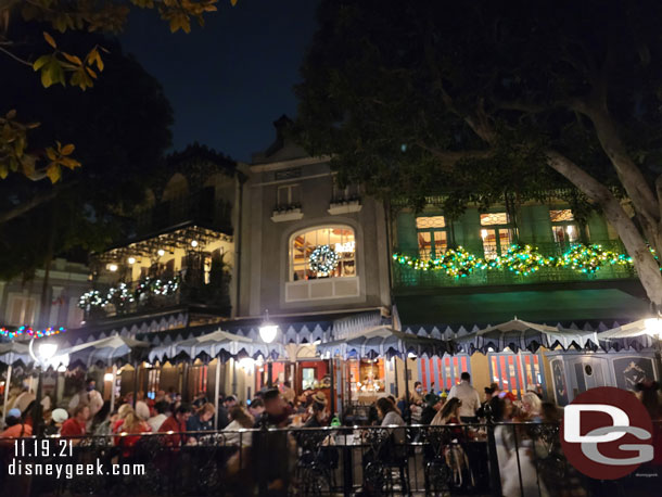 Walked through New Orleans Square to see the Christmas lights and decorations.