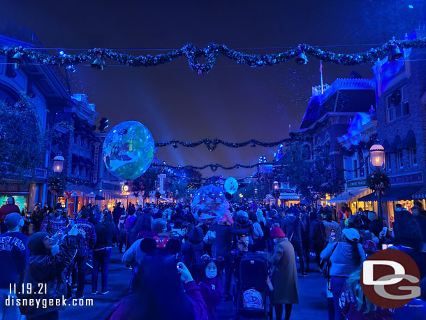 Snowfall on Main Street USA