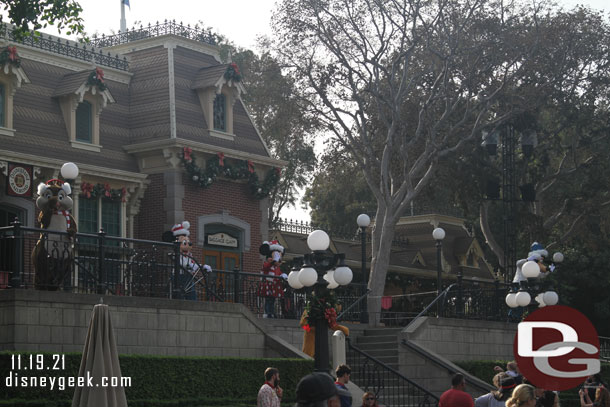 The Characters out greeting guests.