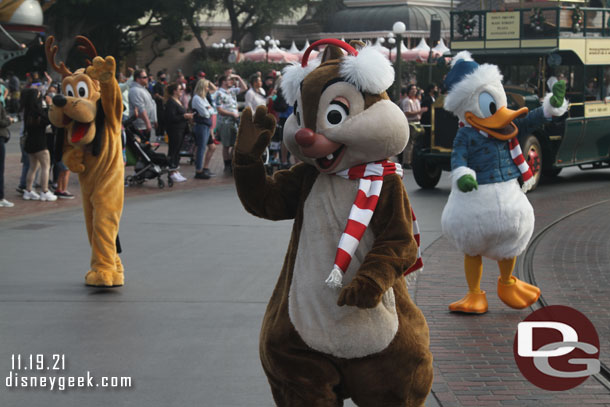 Dale followed by Donald Duck and Pluto