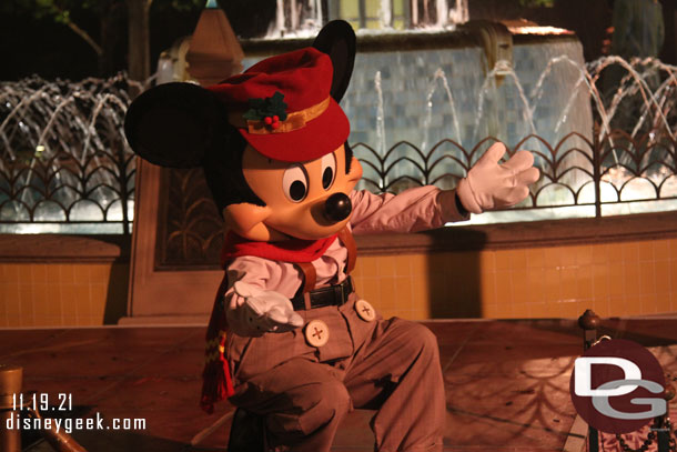 Mickey Mouse greeting guests in Carthay Circle, I started my day at 8am seeing him and ending my time at DCA seeing him.