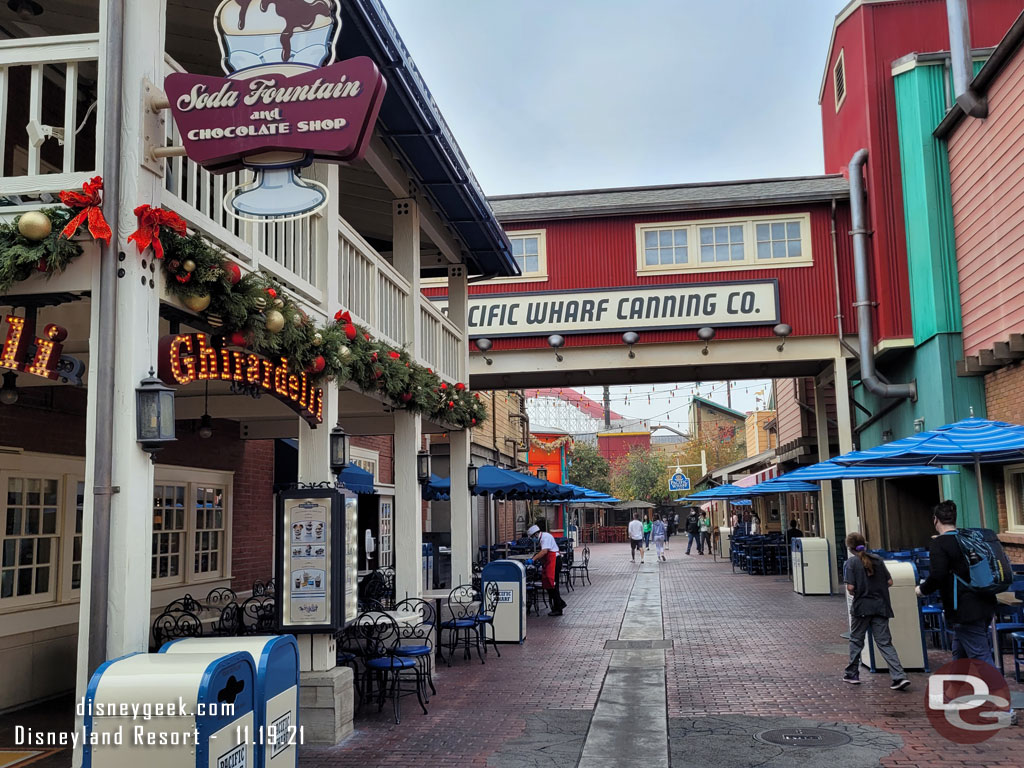 Passing through the Wharf.