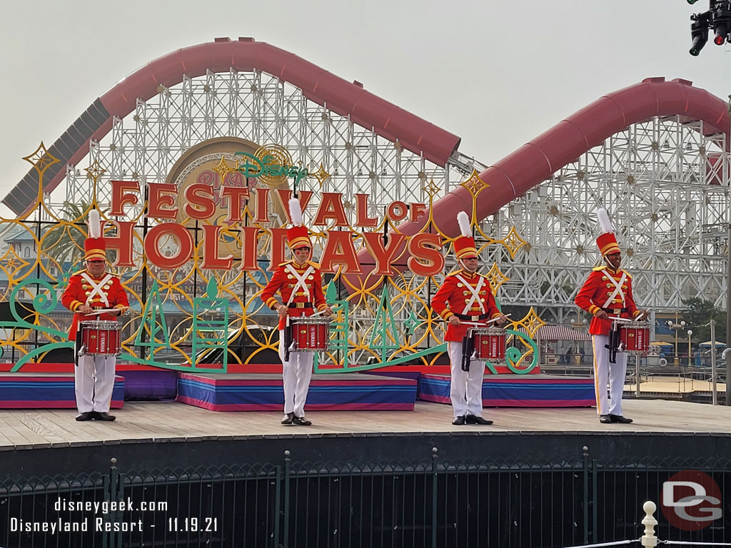 Time for the 10:30 Holiday Toy Drummers.