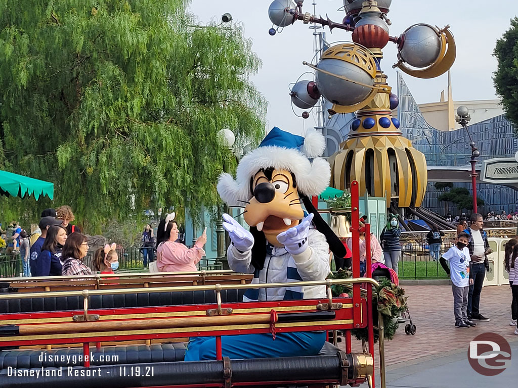 Goofy onboard the Fire Truck