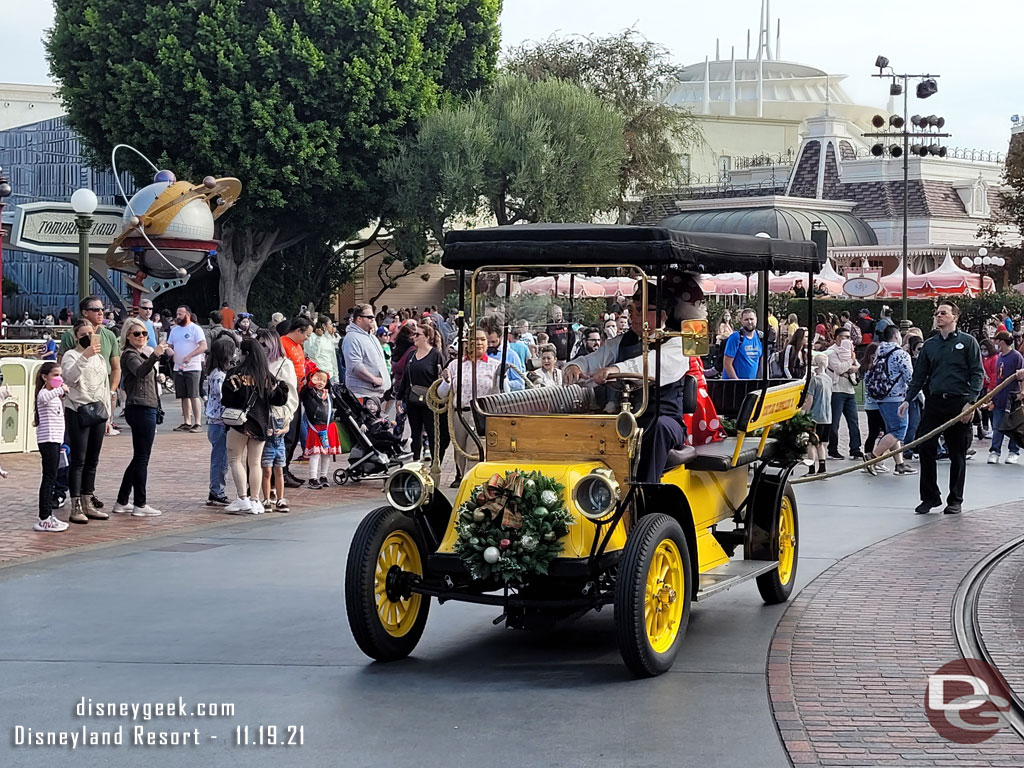 Minnie Mouse in the finale car