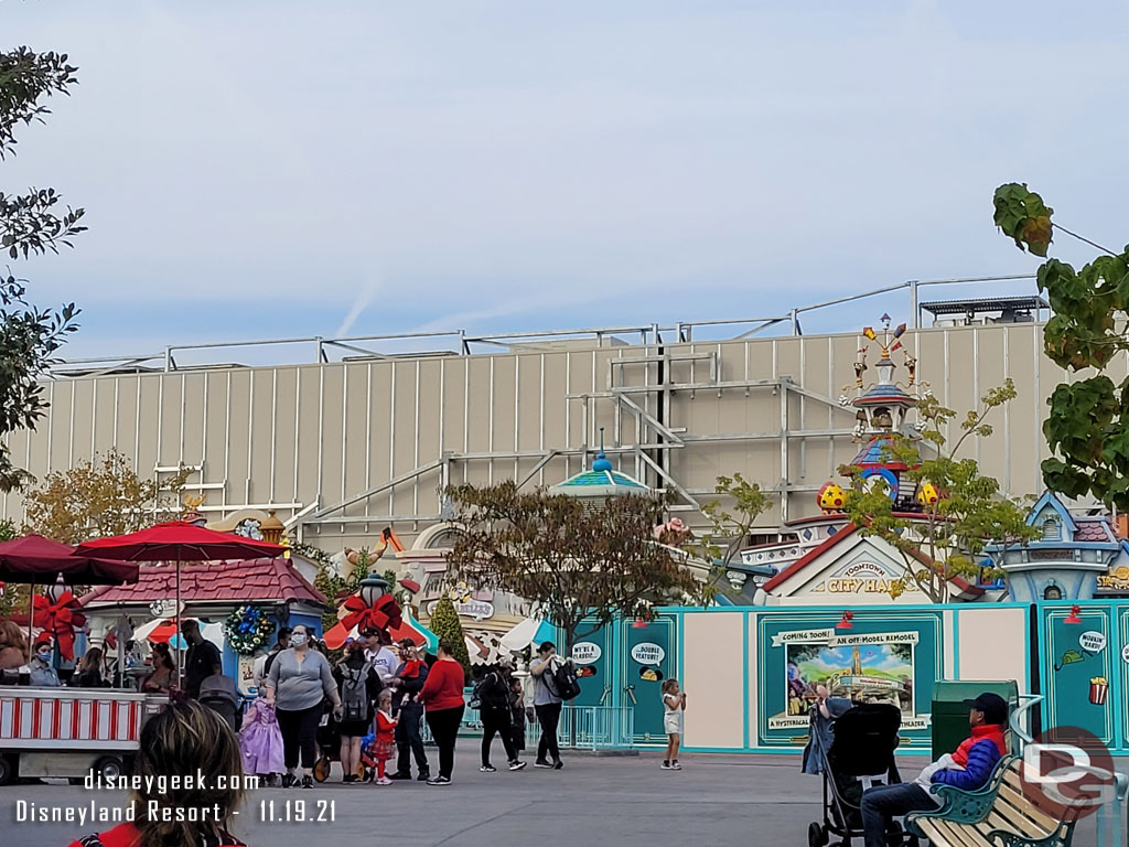 Time to take a walk through Toontown and check out the construction.  Not a lot of visible progress on the new facade since last week.