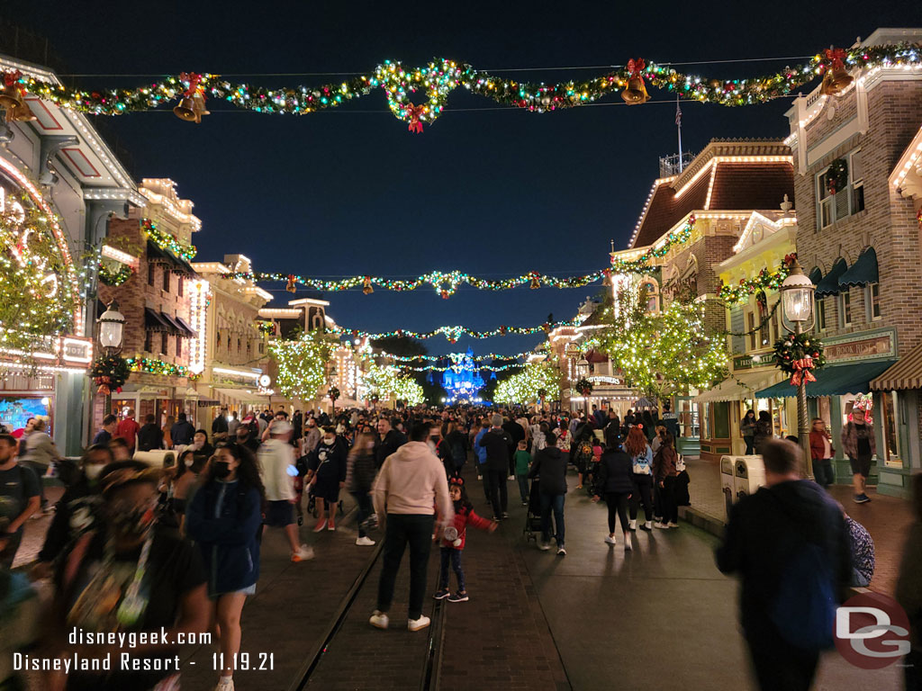 Time for the 7:30 Wintertime Enchantment at Sleeping Beauty Castle moment.