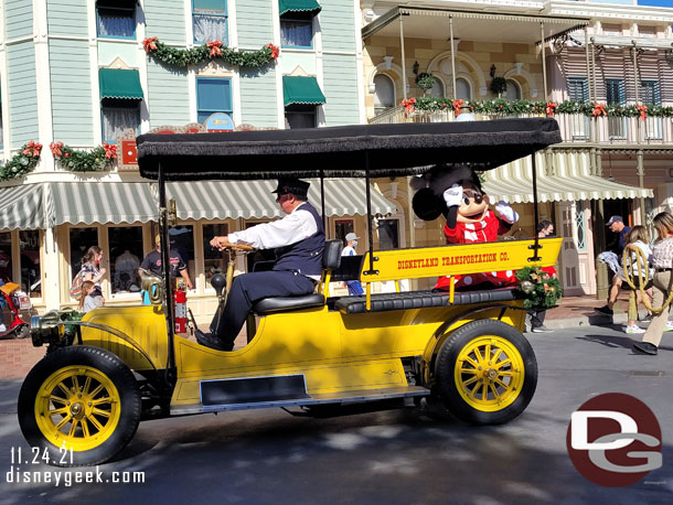 Minnie Mouse rides in the final car.