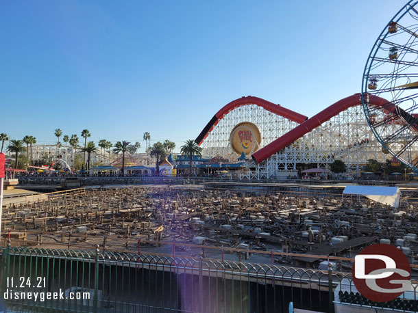 A look around Paradise Bay at the World of Color Renovation.  Not a lot of visible progress since Friday.