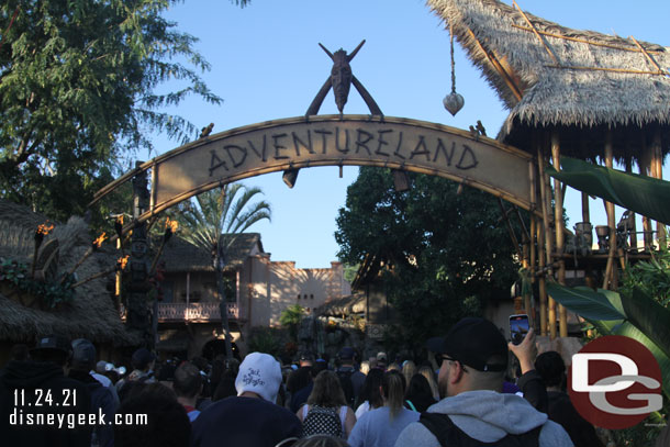 I choose to join the crowd heading for Adventureland.