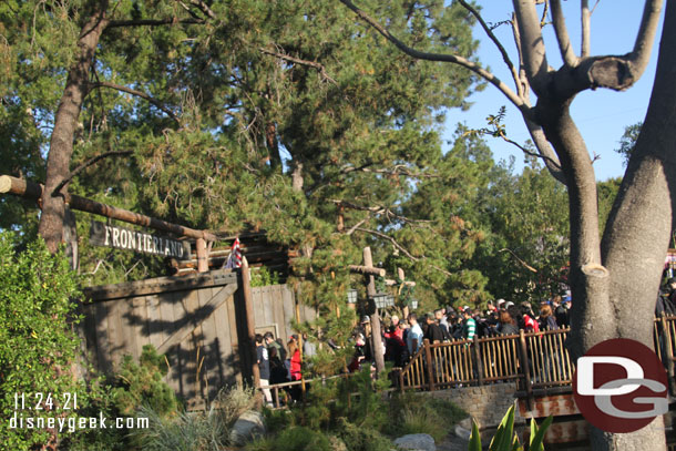 Frontierland was more crowded that usual since it is the primary entrance path for the Rise of the Resistance queue.