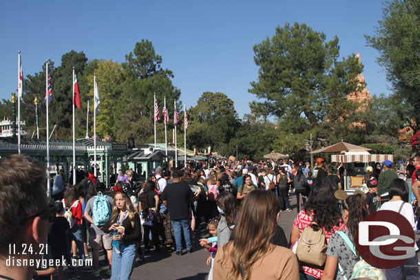 A look at Frontierland at 12:09pm.