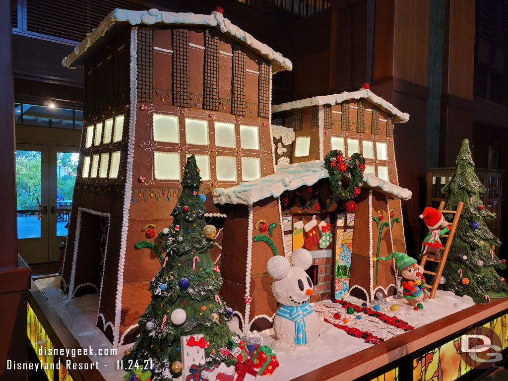 The 2021 Grand Californian gingerbread house.