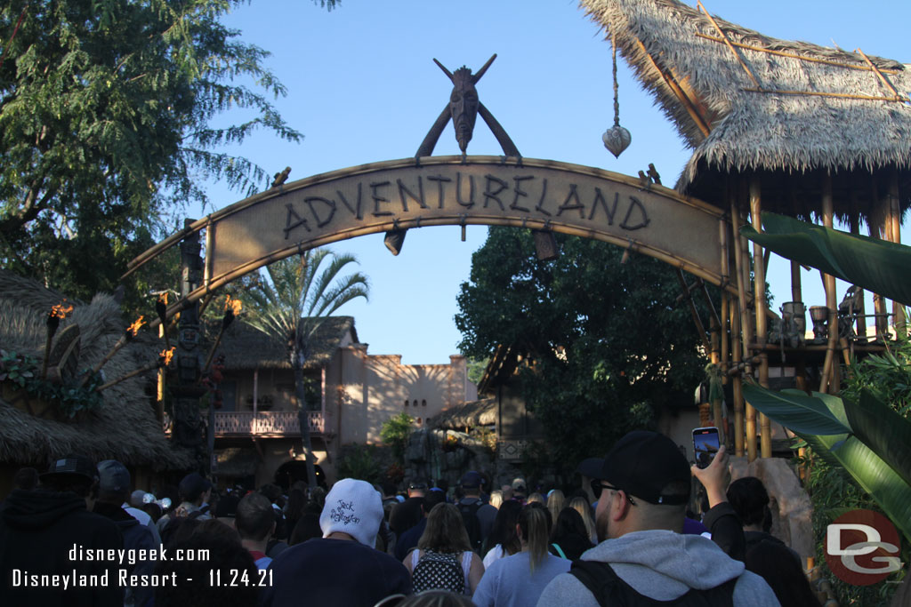 I choose to join the crowd heading for Adventureland.