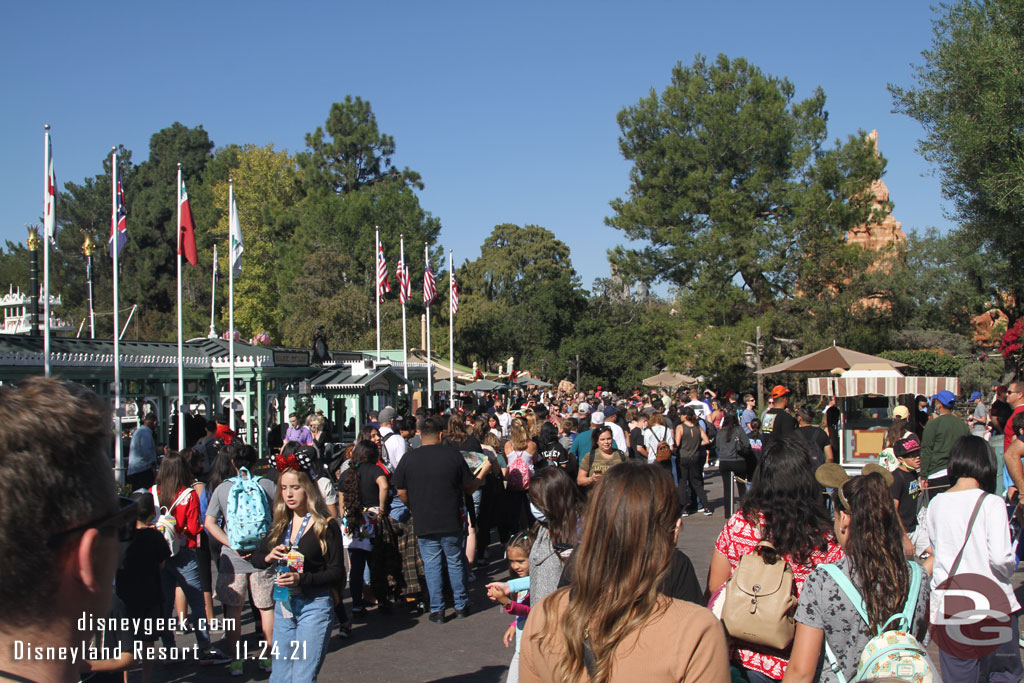 A look at Frontierland at 12:09pm.