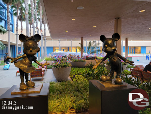 7:34am - Arriving at the Disneyland Hotel to check out this years Christmas decorations.