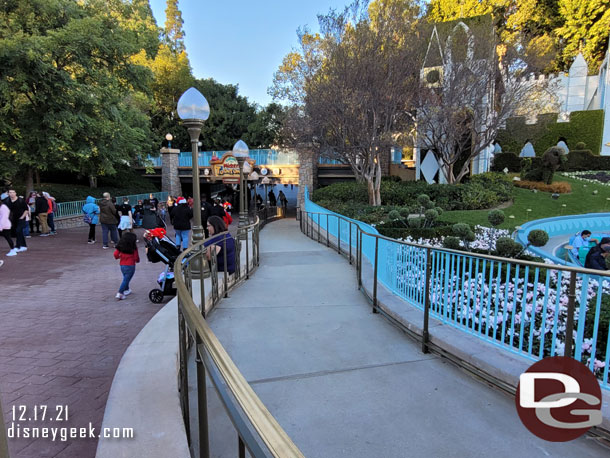 The grade has been changed slightly for the ramp and railings on both sides.