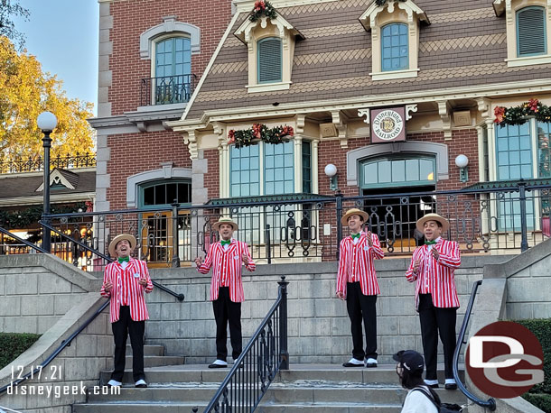 The Dapper Dans performed their 4pm set on the Train Station Steps.