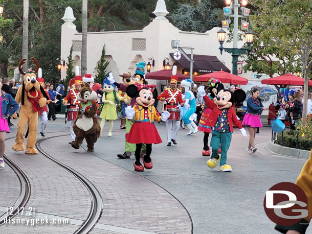 Mickey's Happy Holidays passing through Carthay Circle