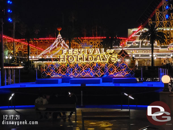 The stage was cleaned up and cleared after the last Mistletoes performance.