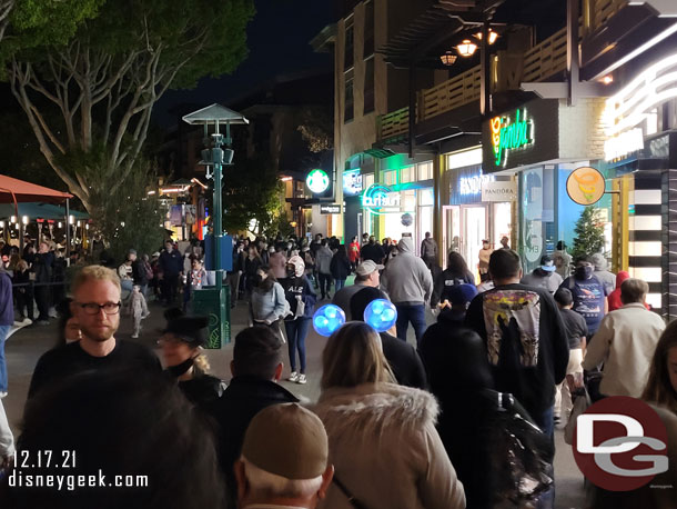 Downtown Disney was busy as expected for a Friday night a week before Christmas.