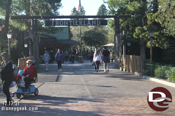 Passing by Frontierland.