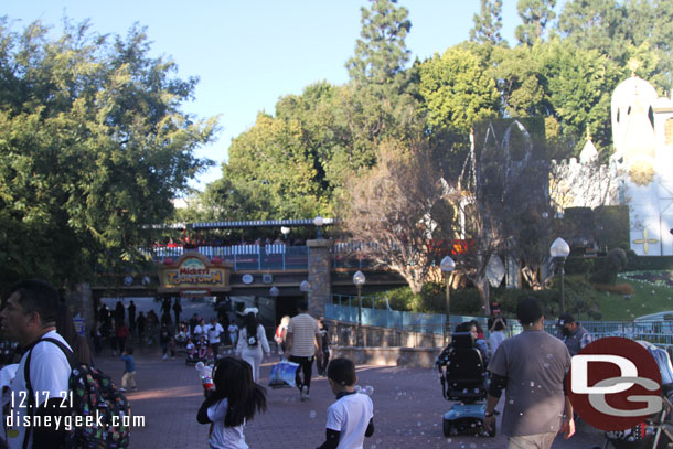 The walls are down and the walkway to Toontown is finished.