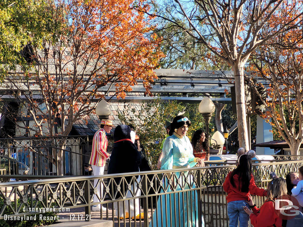 There were a number of characters out greeting guests as the Pearly Band Played in the small world mall area.