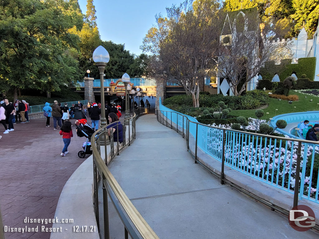 The grade has been changed slightly for the ramp and railings on both sides.